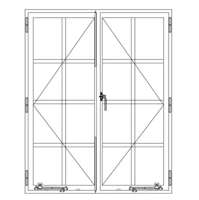 Double Glazed Aluminum Casement windows with drawing Casement Window with Grill Design and Mosquito Net