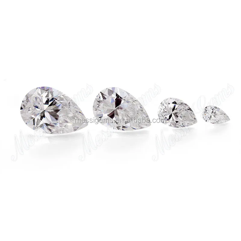 wholesale stones price per carat manufacturer pear shape 6*9 7*9 loose synthetic lab diamond moissanite for ring