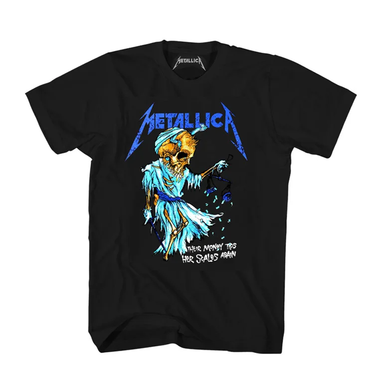 Mens Streetwear Loose Half Sleeve T-shirts popular logo printed trend short sleeve Cotton Tee Men rock bands t-shirt