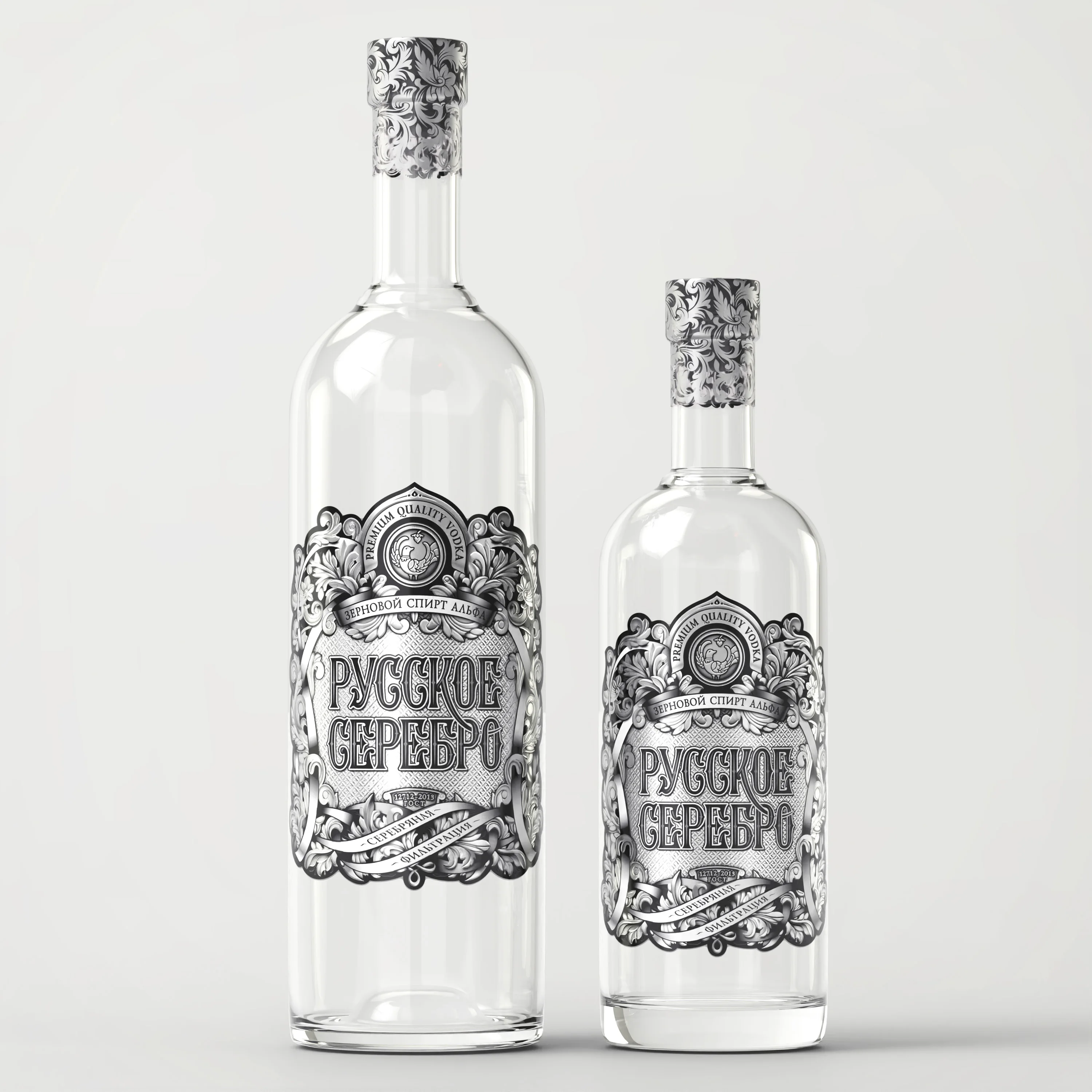 RUSSIAN SILVER Premial Natural 1000 ml Vodka