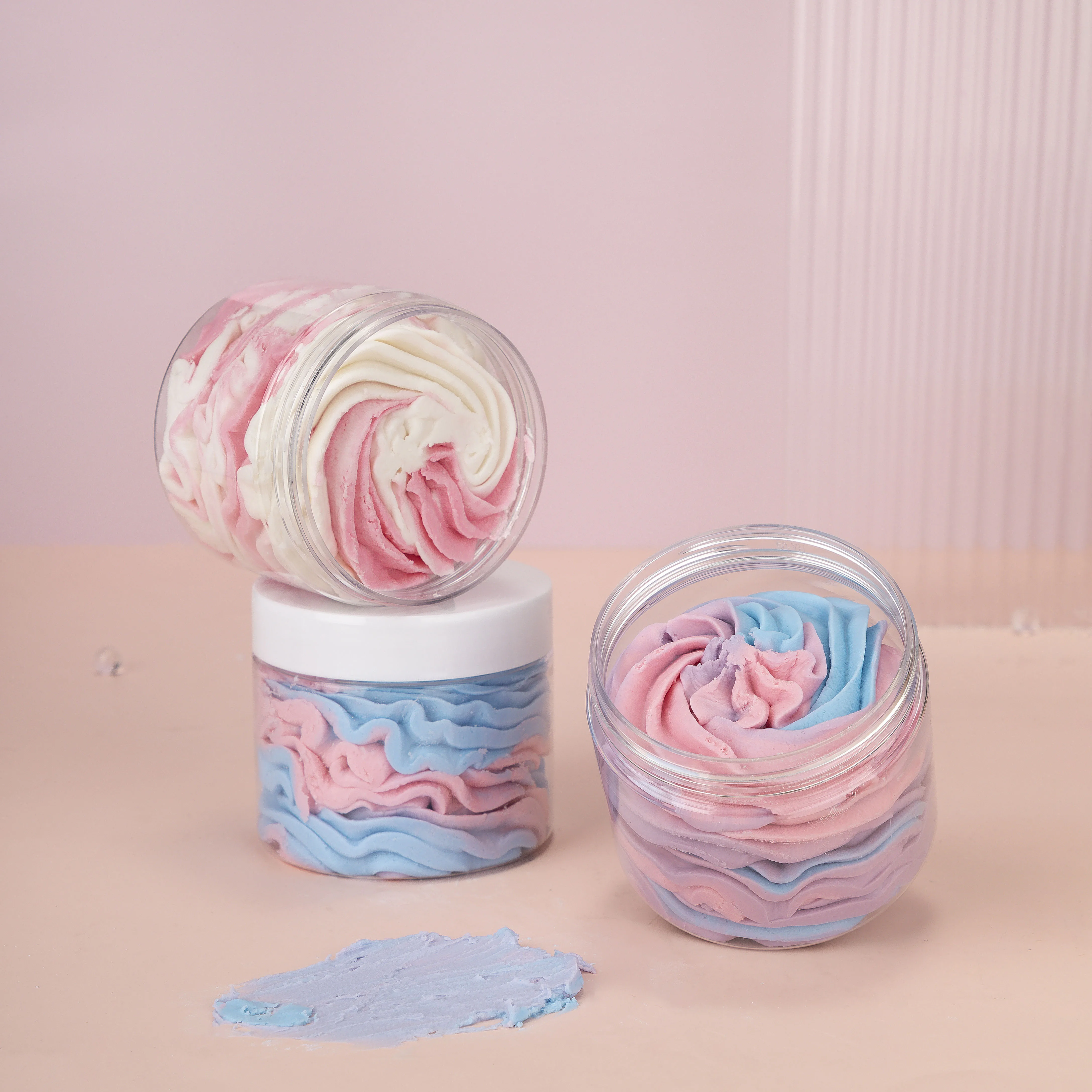 Wholesale Private label vegan luxury cosmetic whipped Rainbow colorful packaging shea natural organic body butter