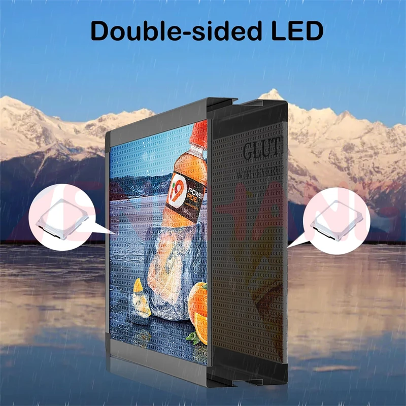 Super Cheap Two Sided Double Side 2 Sides Programmable Scrolling Message P5 P10 Outdoor Digital Led Billboard Signage Sign Board