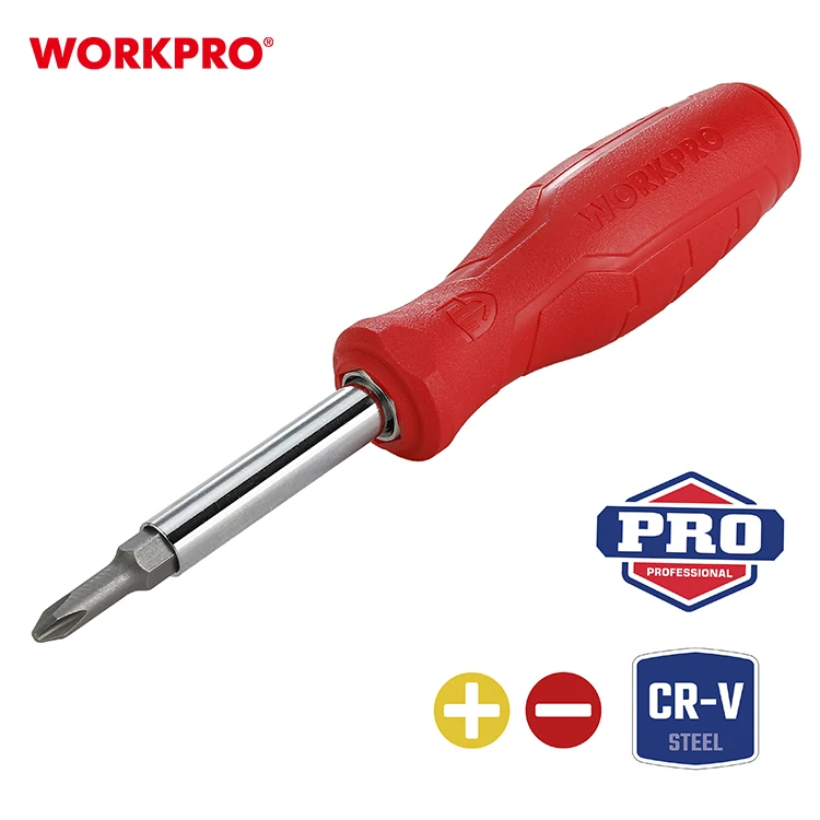 WORKPRO 6-в-1 PH1 PH2 5 мм 6 H8 H6 таможенный приходной ордер Биты отвертки антикоррозионные хромированный крюк винта
