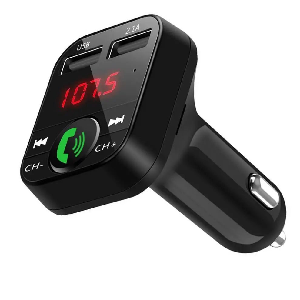 Ali Latest Hot Sale Wireless MP3 Player  HandFree Car kit FM Transmitter Dual 2.4A car charger