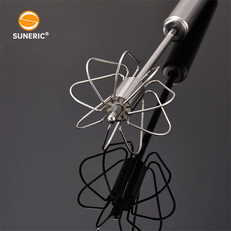 Полуавтоматический вращающийся венчик для яиц ручной миксер из нержавеющей стали с пружинным венчиком самостоятельного перемешивания