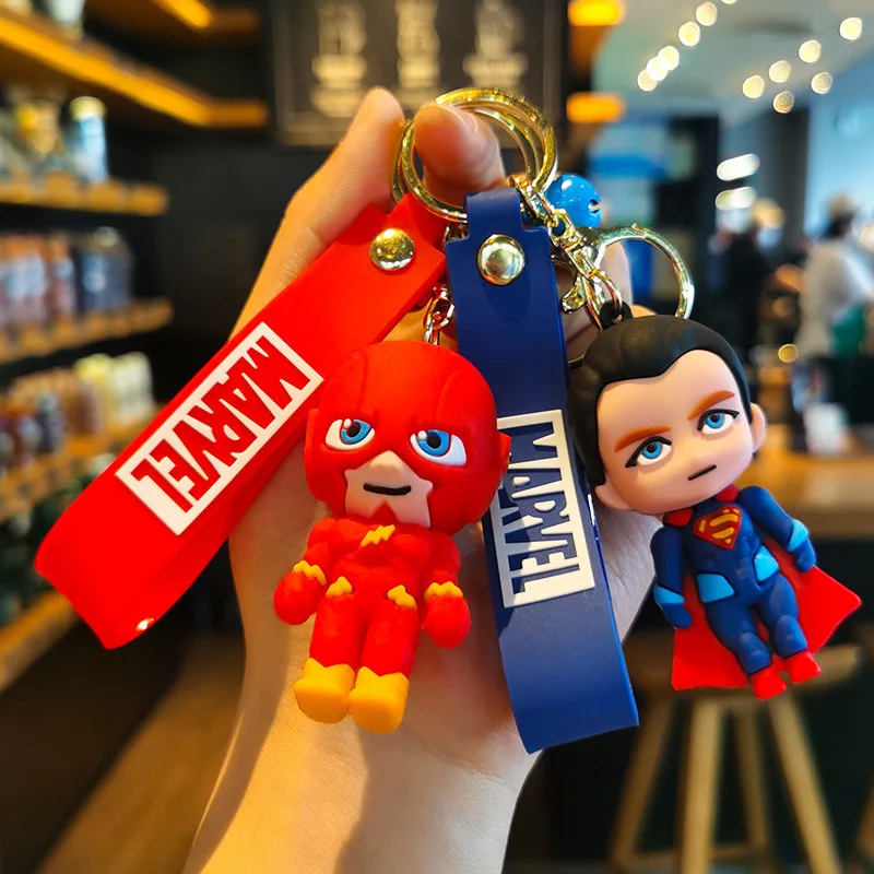 New Marvel Keychain Anime Figures Doll Avengers Cartoon Cute Key Anime key Chain Pendant