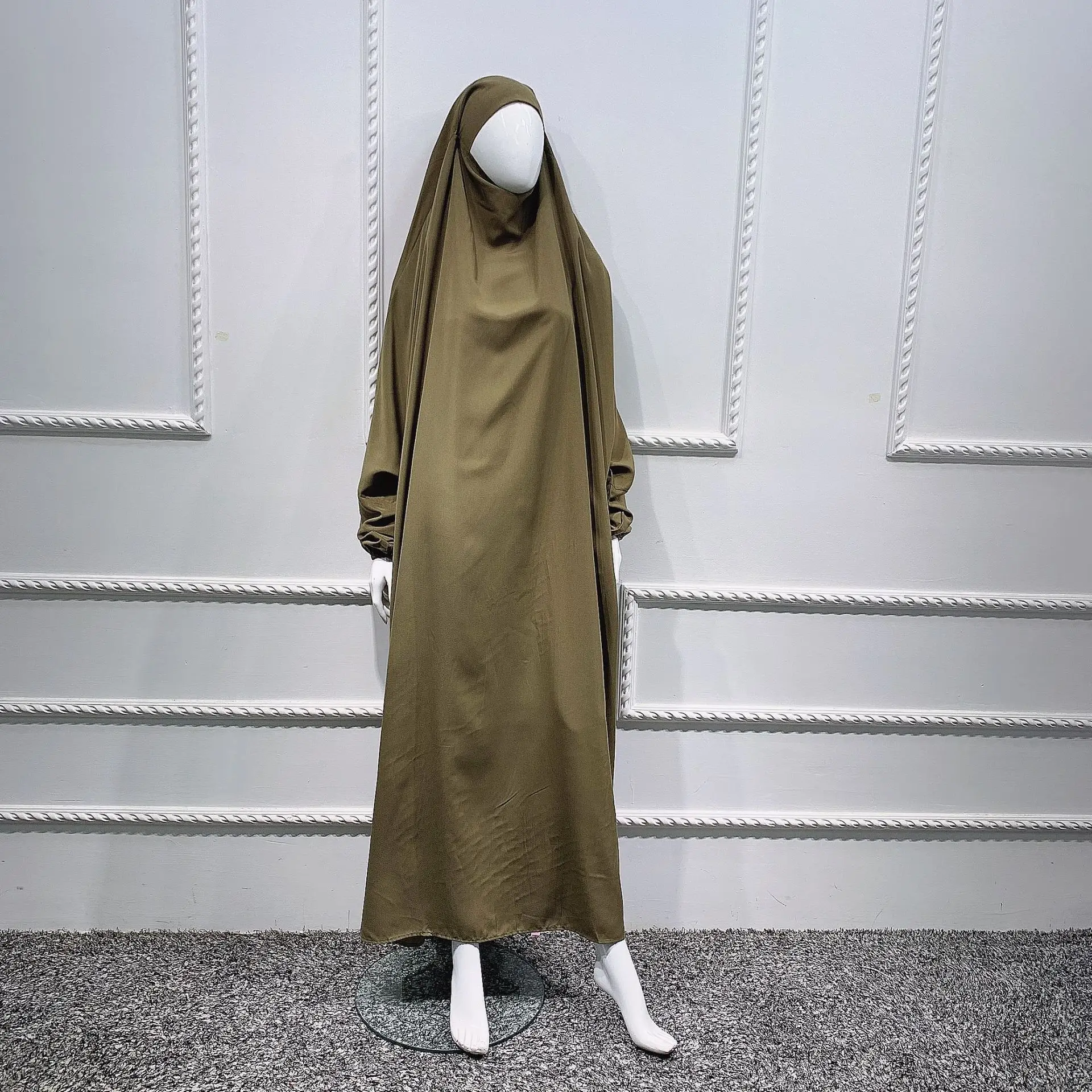 Eid Hooded Muslim Women Hijab Dress Prayer Garment Jilbab Abaya Long Khimar Full Cover Ramadan Gown Abayas Islamic Clothes