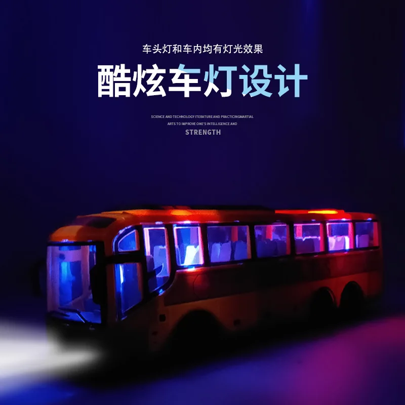 long vehicle toy set toddlers cars with lights school bus truck birthday party gifts internationa buses children car toys bo toy