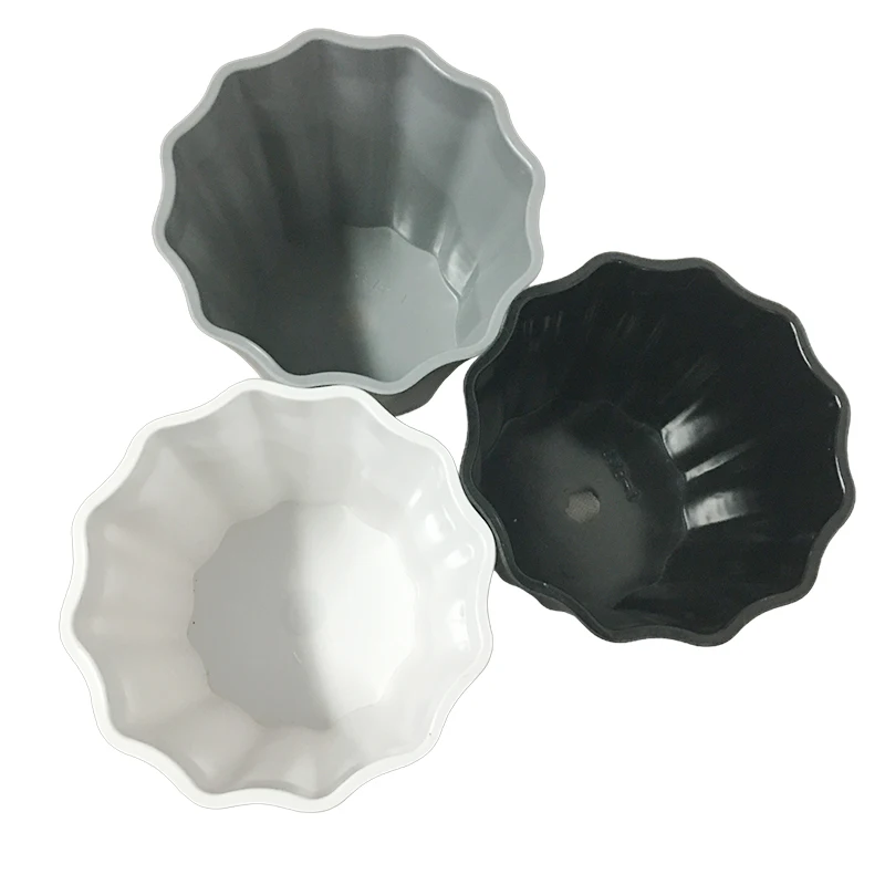 Luxury Wholesale Factory Ceramic Hotel Restaurant Polygonal Gear Orchid Pots Plant Decorative Pots