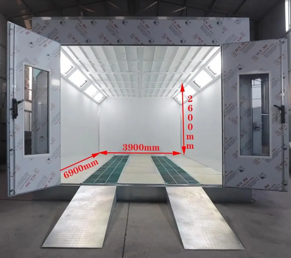 Electric/ Diesel heating Car Spray Booth  7m*4m*3.2m Gas heating paint room Car paint booth Car baking Oven