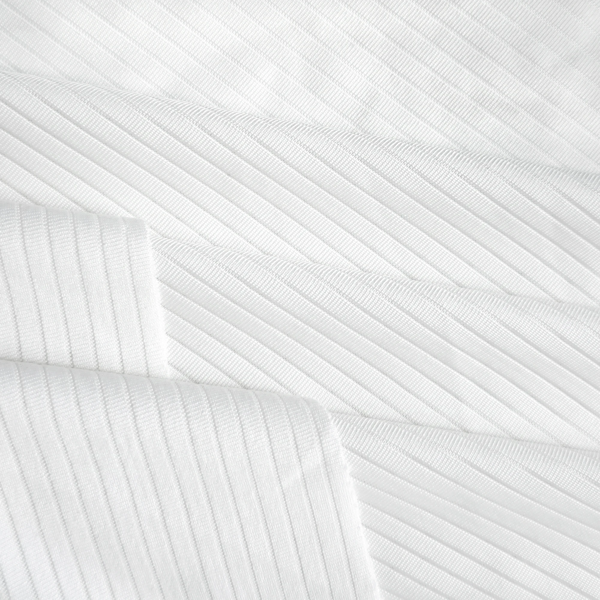 Custom Wholesale 180gsm 91% Polyester 3% Rayon 6% Spandex Knit Jacquard Sprout Stripe Jersey Fabric For Underwear Golf T-shirt