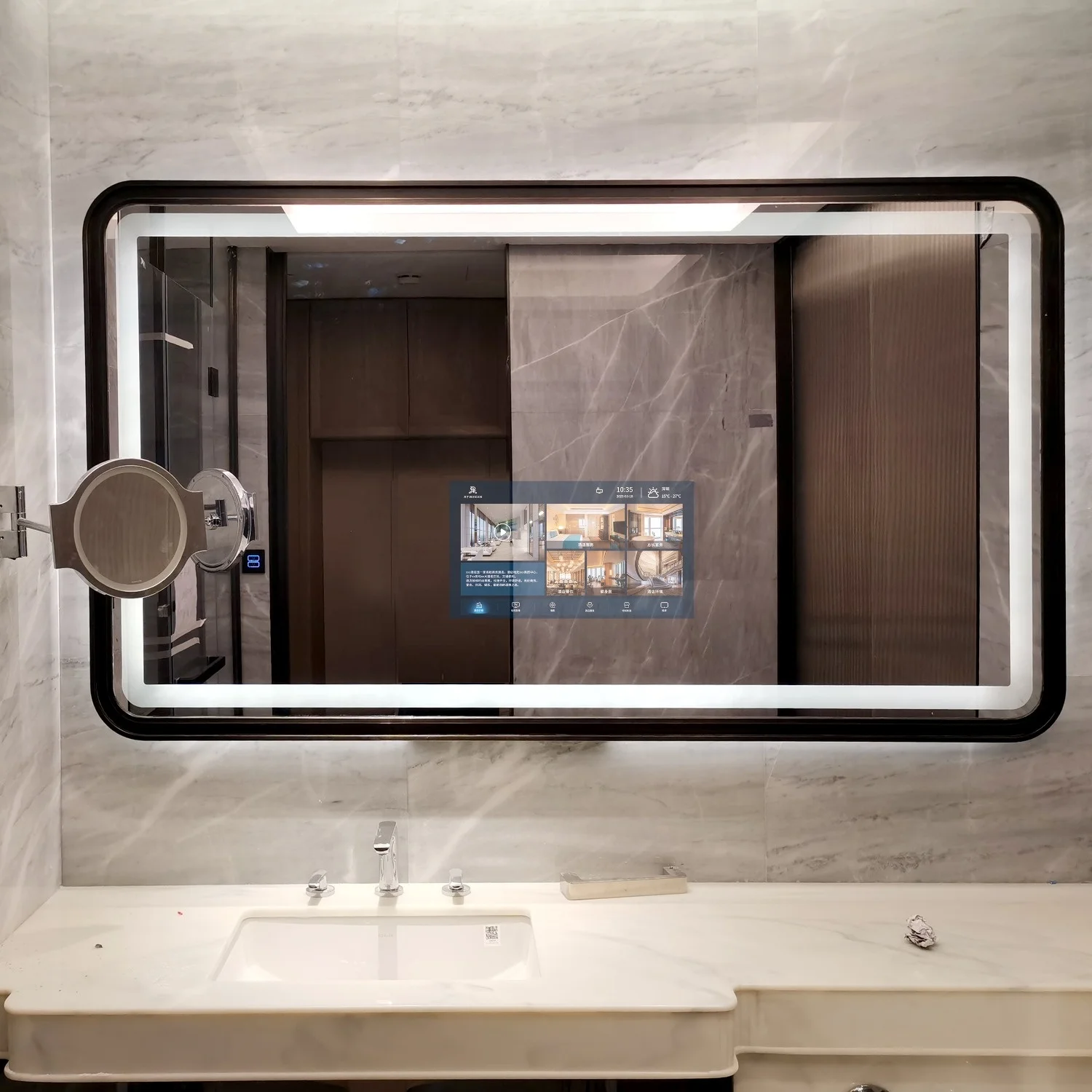 22 inch Intelligent display interactive magic mirror tv touch screen mirror magic mirror for home and bathroom