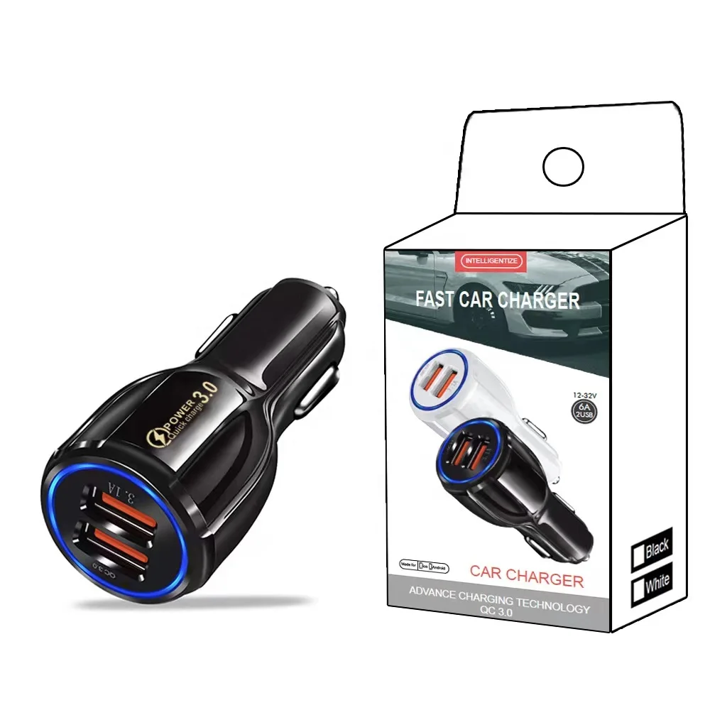 Car Charger 2 Port 3.1a Dual Usb Charger Lcd Display 12-24v Cigarette Socket Lighter Fast Car Charger Adapter