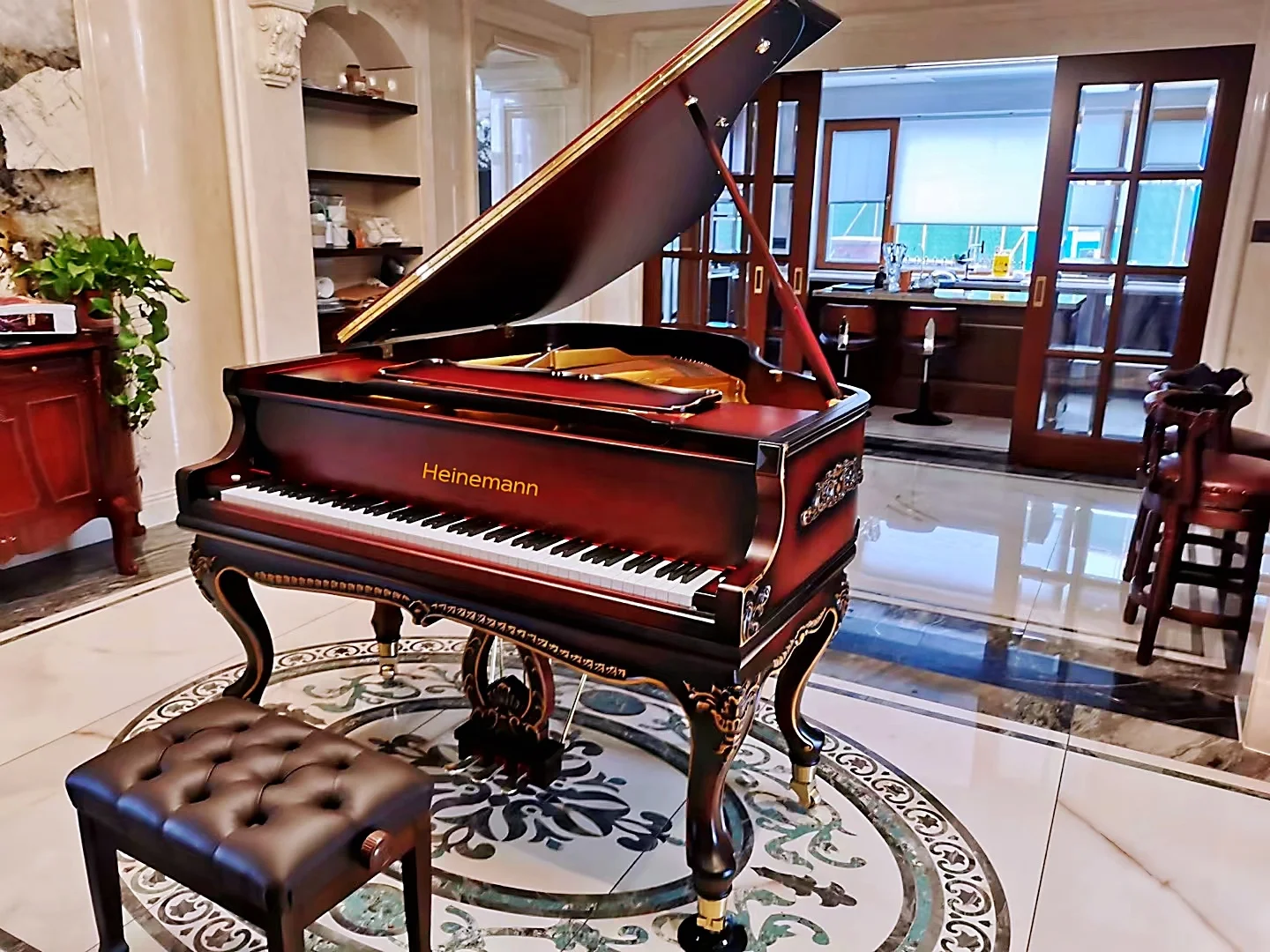 Royal Luxury 88-Key Professional Mechanical Grand  Piano Promotional Price with Roma Legs for Sale