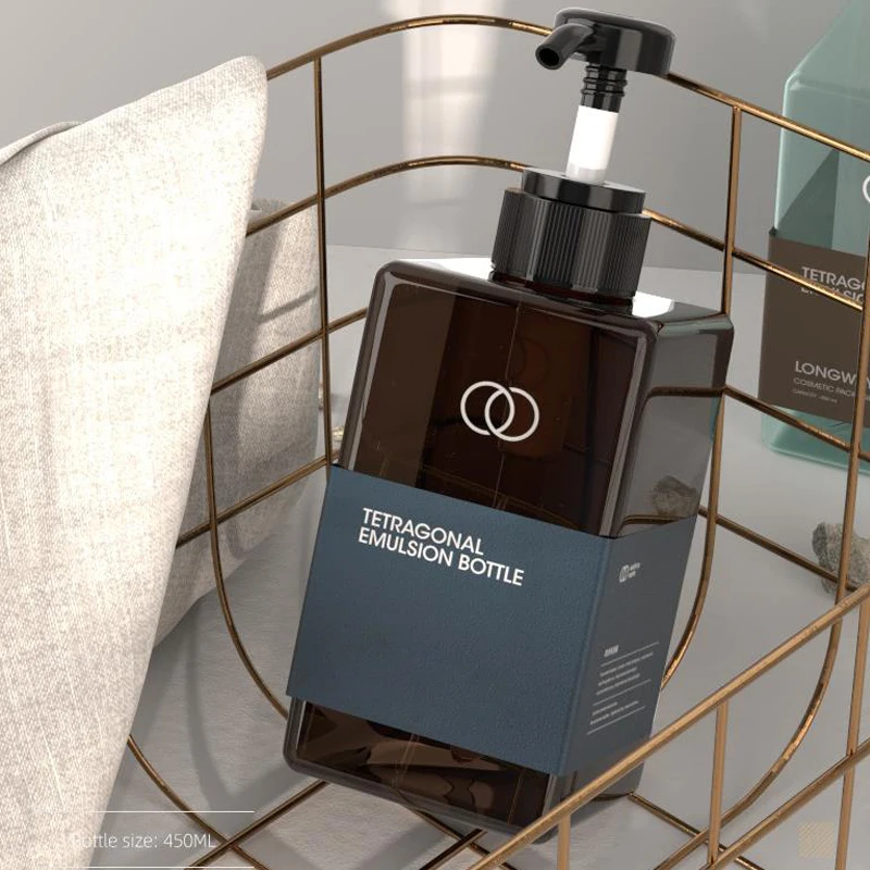 450ML PETG Plastic Empty Shower Gel Bottles With Pump For Body Wash Shampoo