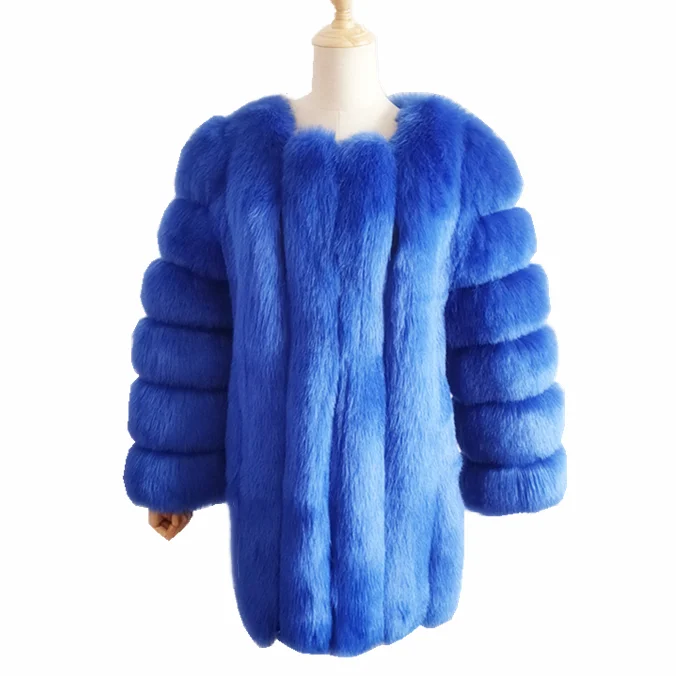 Factory Wholesale Woman Luxury Fur Coat Winter Female Fox Fur Coats Warm Fashion Women Faux Fur Coat