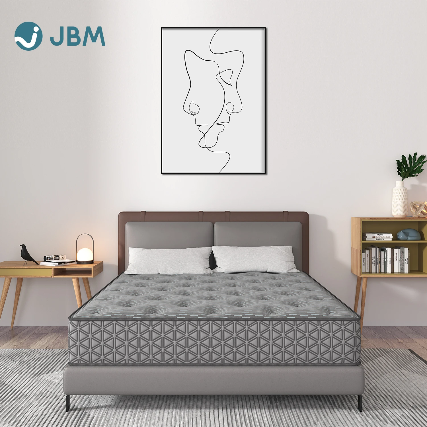 Sleepwell spring mattress Bonnell Spring Coils massage king queen size bed mattress in a box Vacuum Compressed Bedroom Mattress