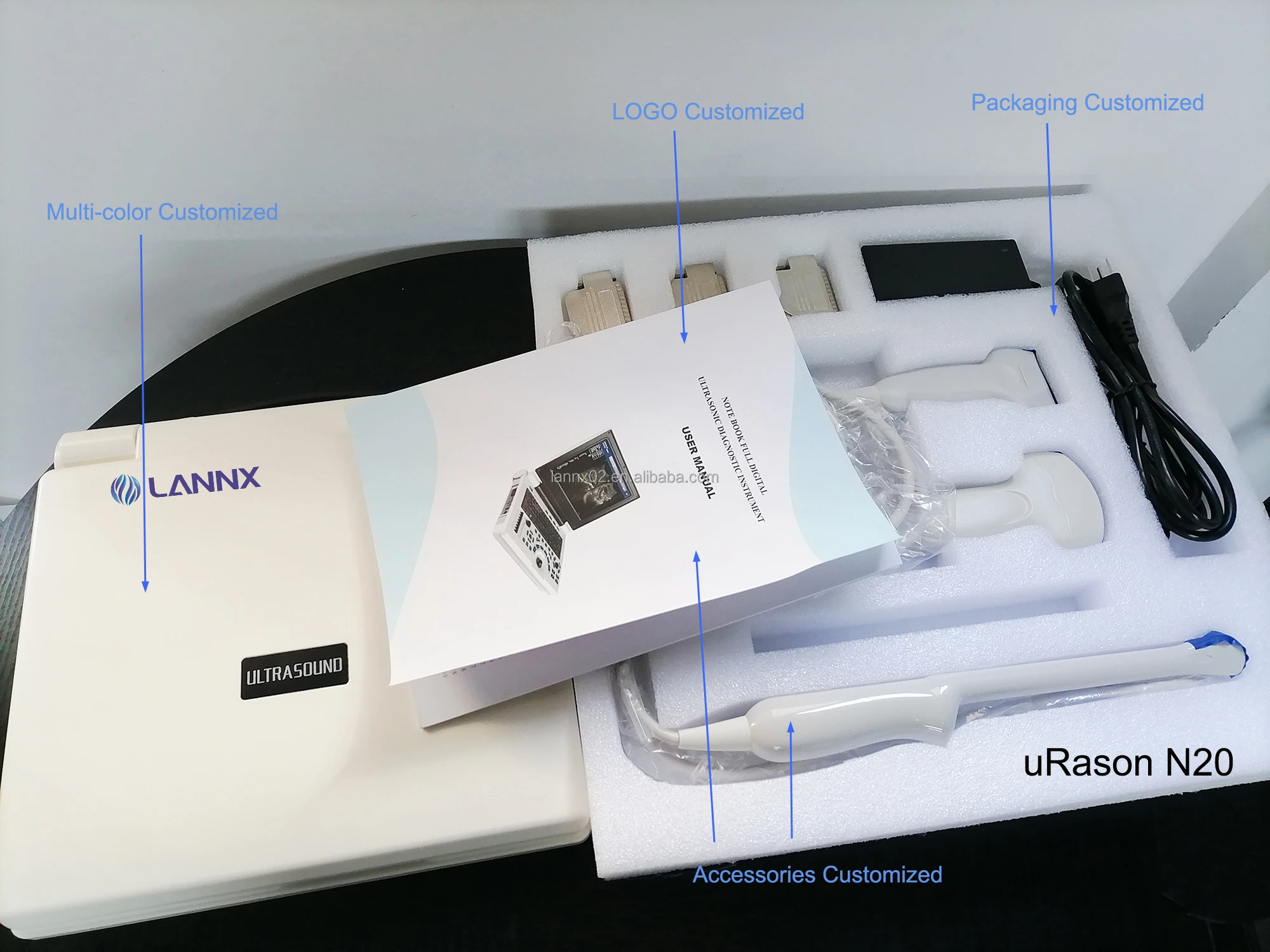 LANNX uRason N20 New Medical digital echocardiography machine For Obstetrics Ultrasonido Portatil Hospital Ultrasound Machine