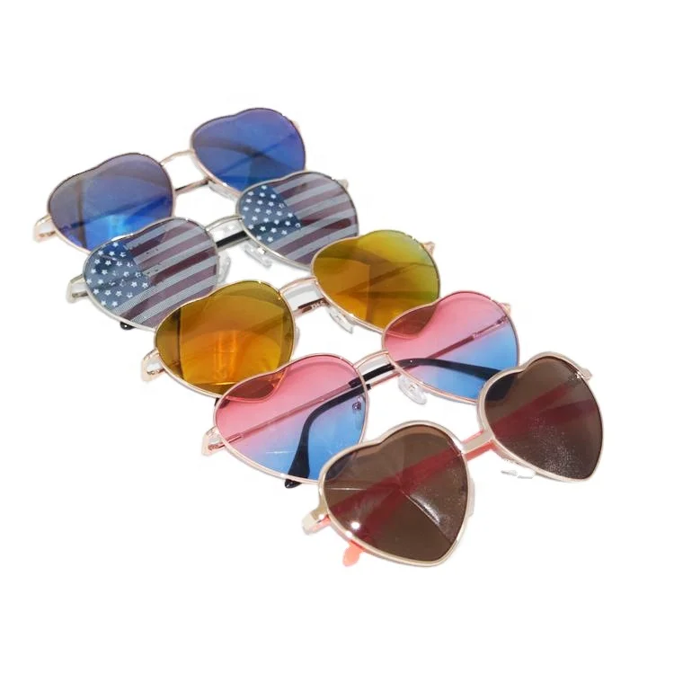 Online Shopping Free Shipping Sun glasses Wholesale 2022 Plastic & Metal Custom Sweet Cute Women Heart Shaped Sunglasses