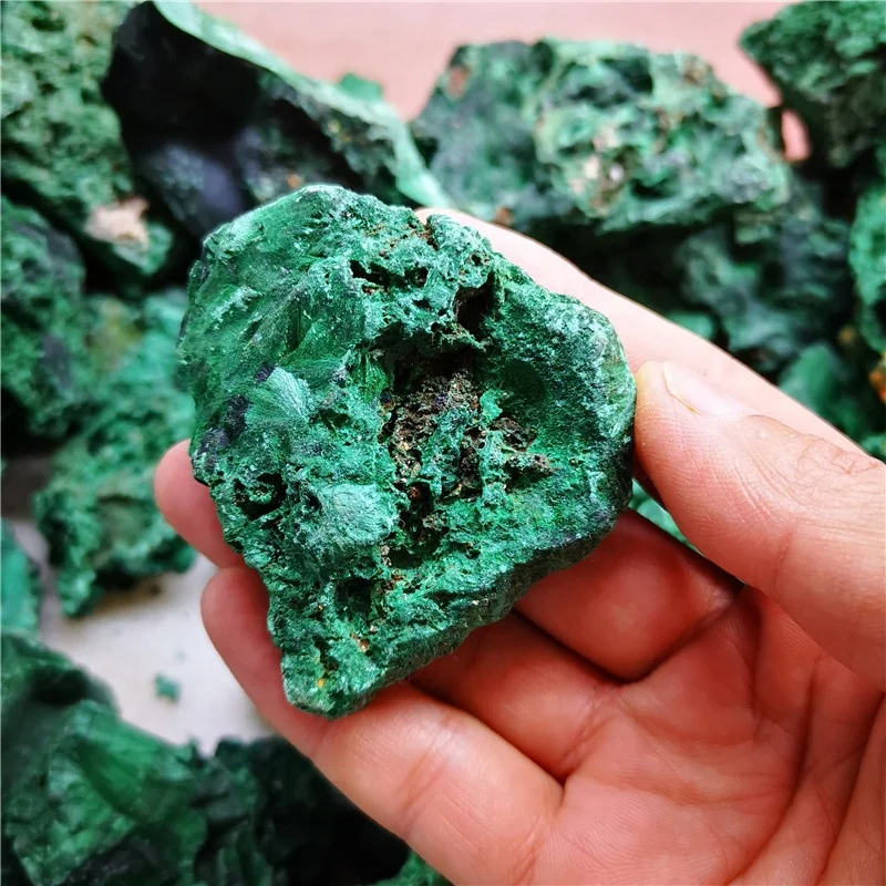 Натуральный зеленый малахитовый камень образцы руды необработанные необработанного кварцевого кристалла минеральные для продажи