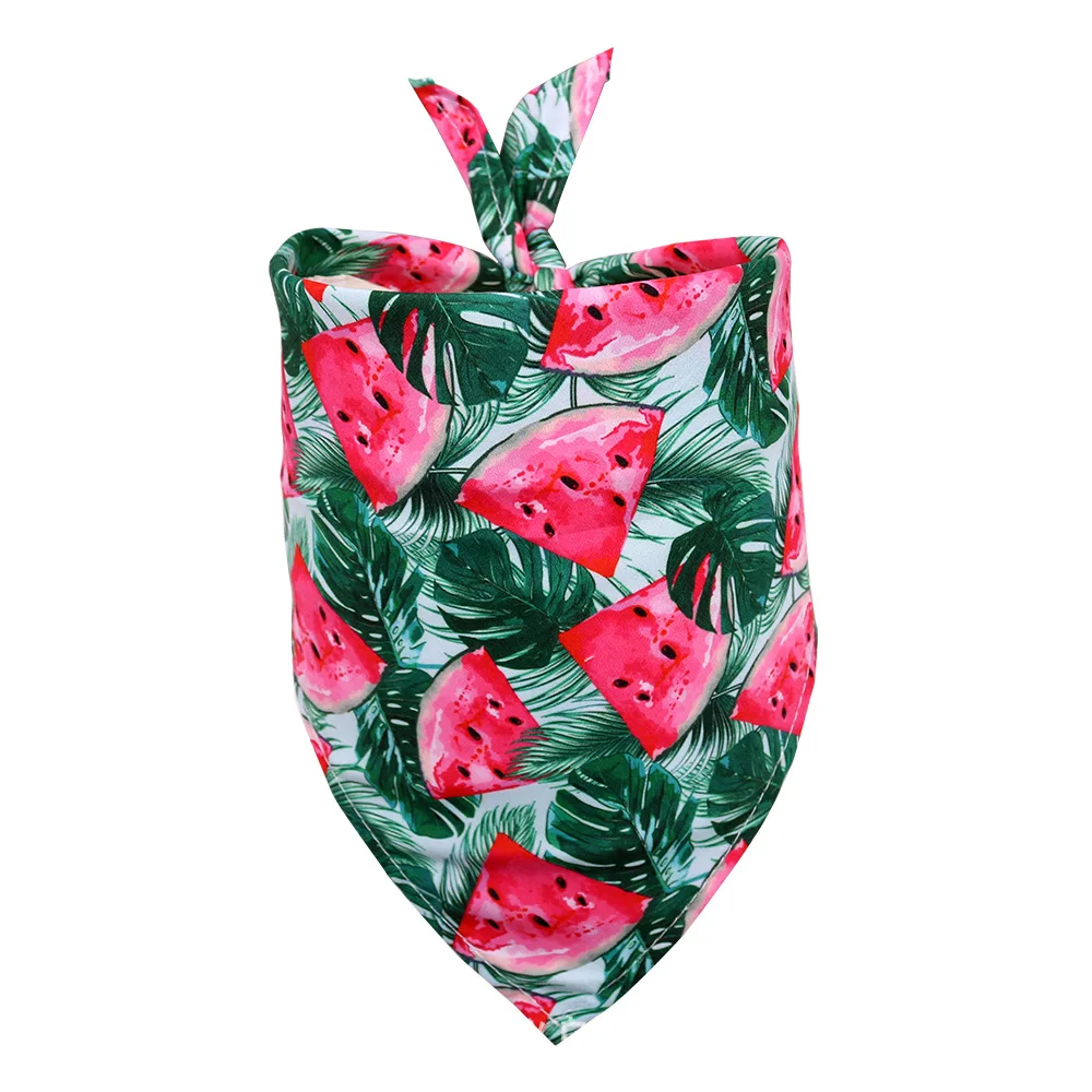 Wholesale Pet Bandana Tropical Style Printed Triangle Dog Bandana Scarf for Small Medium Large Sized Dogs