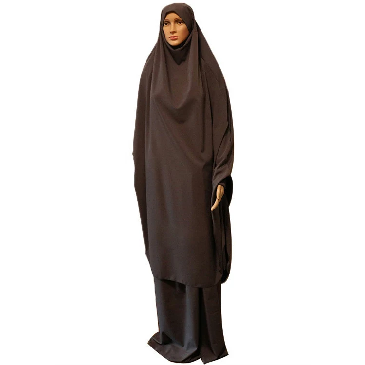 
MXCHAN SJH2403 two-piece overhead jilbab highly elastic model abayas from dubai women 2021 muslim dress khimar jilbab 