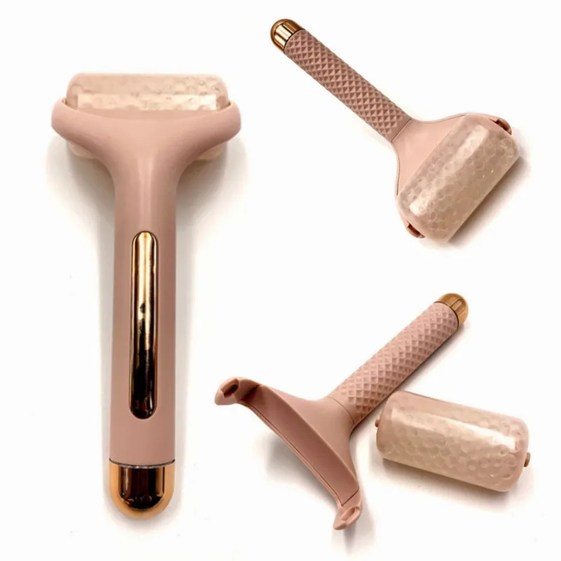Hot Selling Beauty Care Pink Facial Ice Roller Cool Ice Massager Skin Lifting Tool Anti-wrinkles Beauty Tools