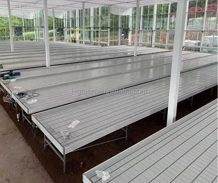 flow rolling bench growing table for greenhouse greenhouse aluminum alloy rolling bench