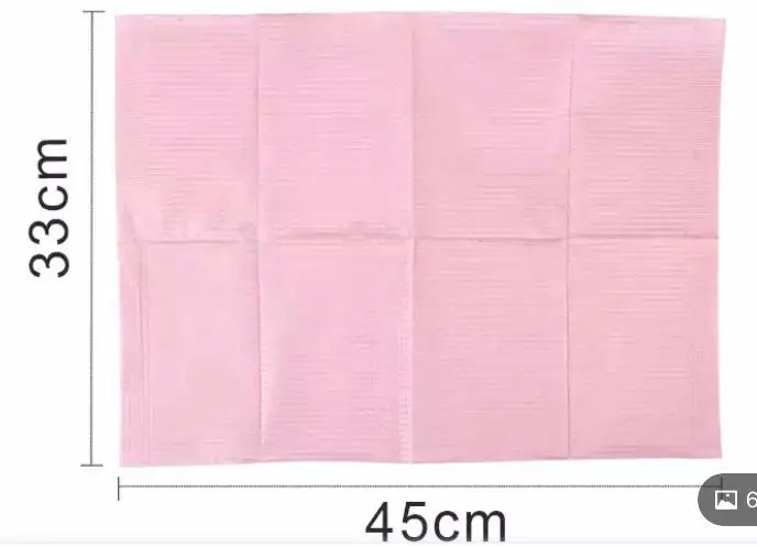 Amazon best seller 3ply Waterproof dental bibs 125 pcs biodegradable tower disposable Tattoo patient bib