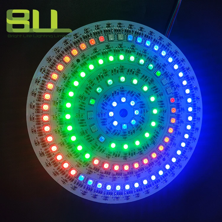 5050 пиксель RGB светодиодная круглая световая панель DC12V 17 мм диаметр алюминиевая доска изюминка