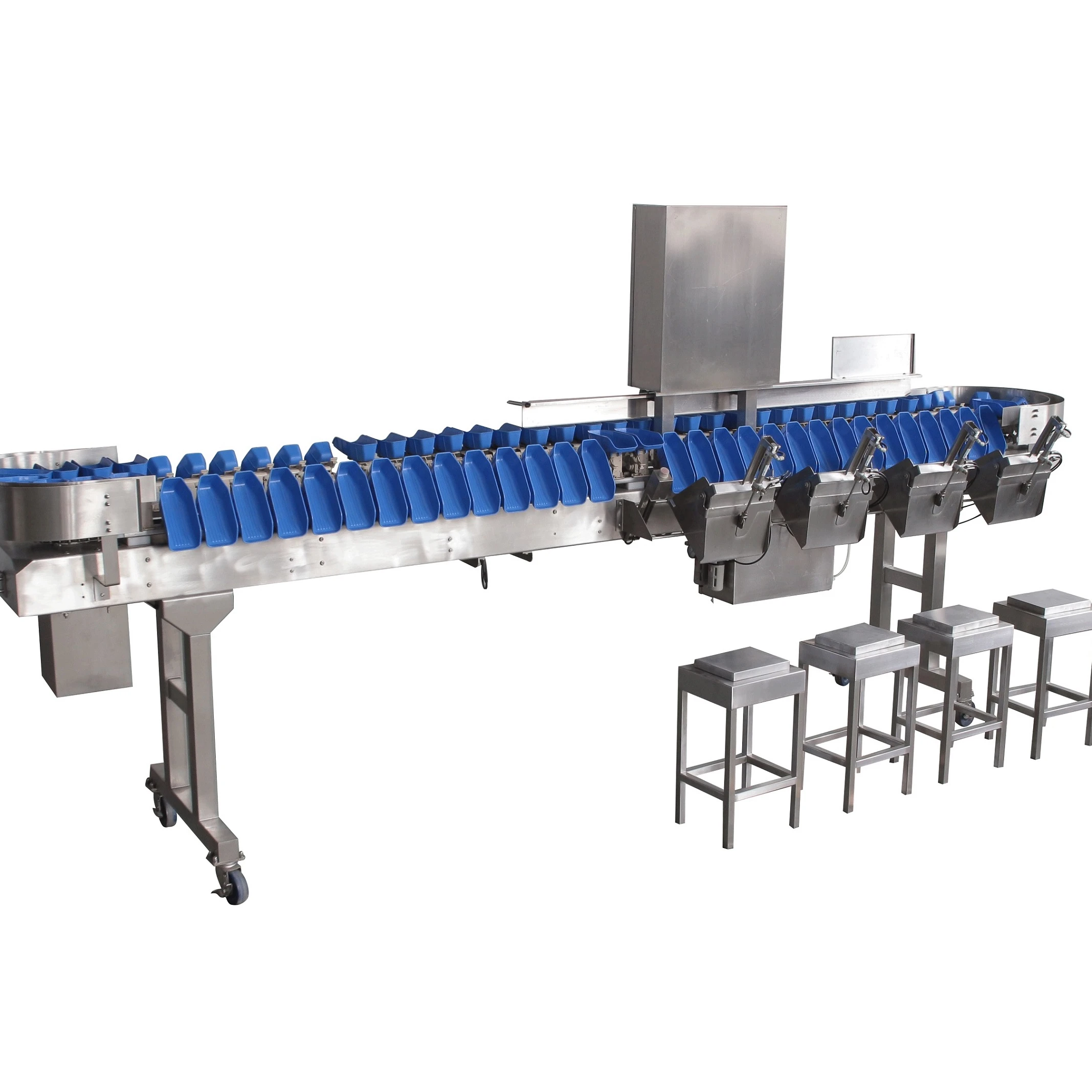 Manufacturer supply seafood weight sorting machine fruit tuna shrimp processing frozen fish grader equipment
