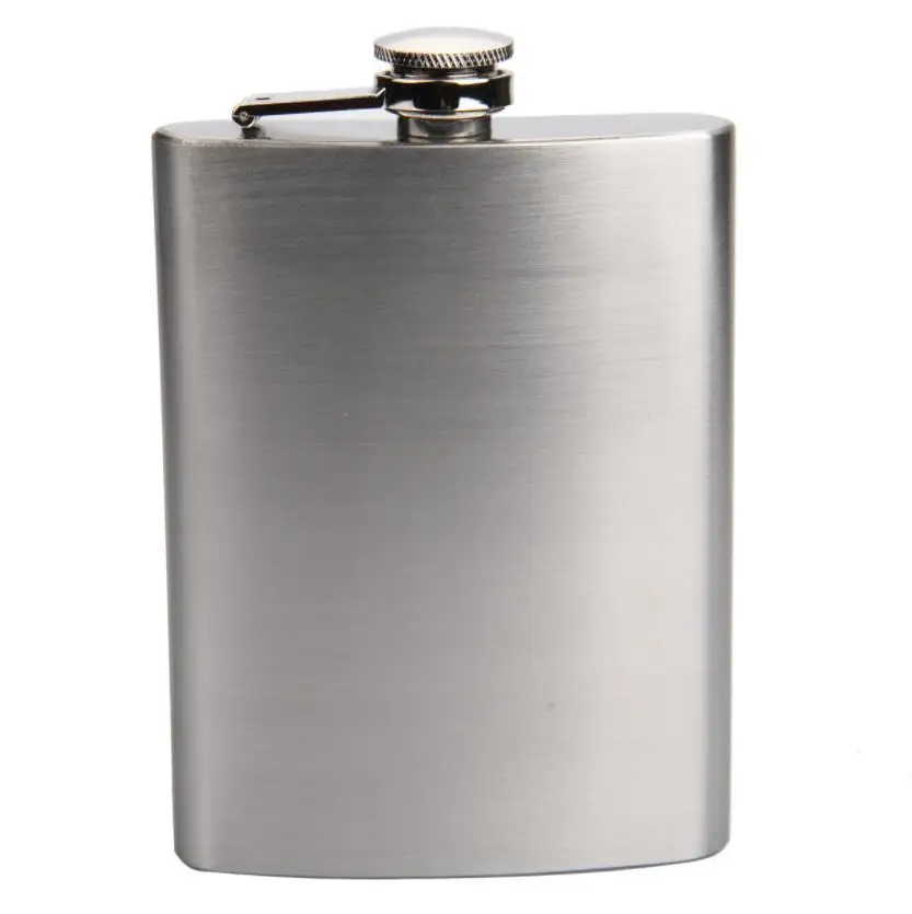 Wholesale Custom 8oz Stainless Steel Hip Flask Outdoor Portable Flagon 8 Ounce Hip-Flasks Whisky Alcohol Stoup Wine Pot