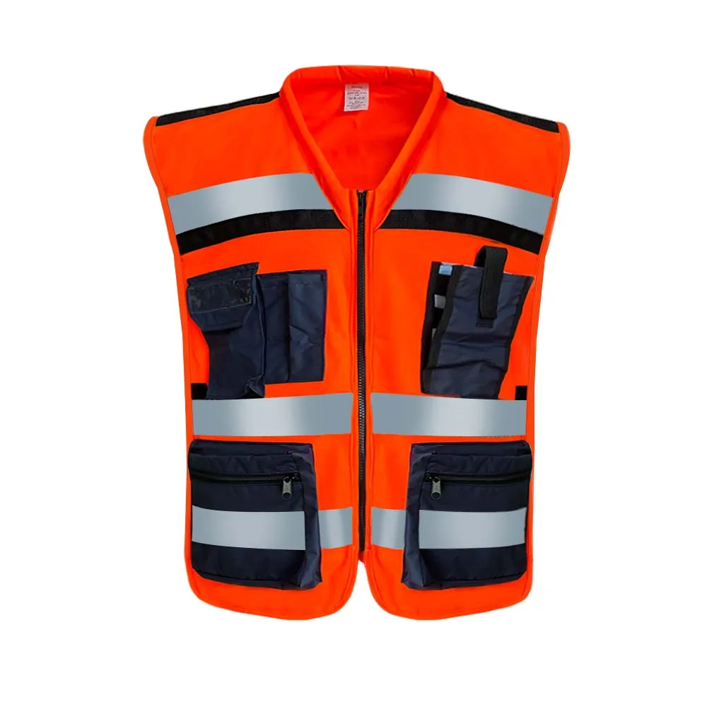 Рабочее строительство HCSP Hi Vis, промышленная Форма, защитный жилет с карманами