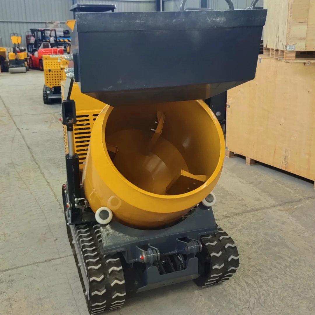 Trackd Self Loading Portable mini dumper Movable Diesel Gasoline Concrete Mixer Machine For Construction