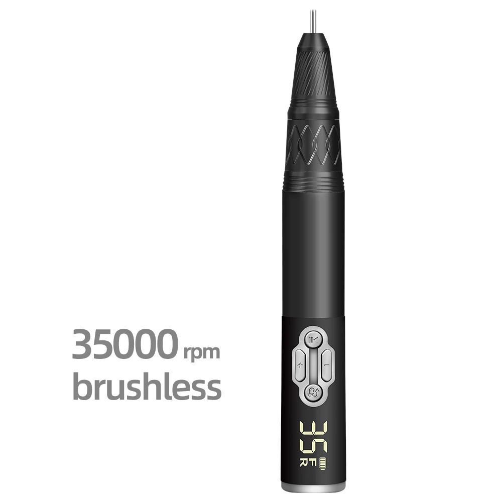 Высококачественный Профессиональный бесщеточный беспроводной дрель для ногтей, перезаряжаемый маникюрный дрель 35000 об/мин, оборудование для маникюра