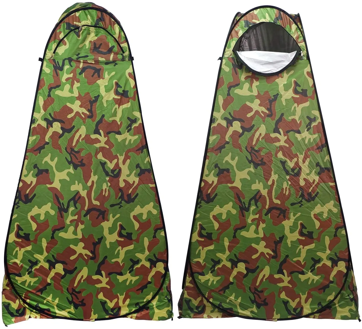 Spacious Double Shower Tent Privacy Toilet Tent Camouflage Portable Shower Tent