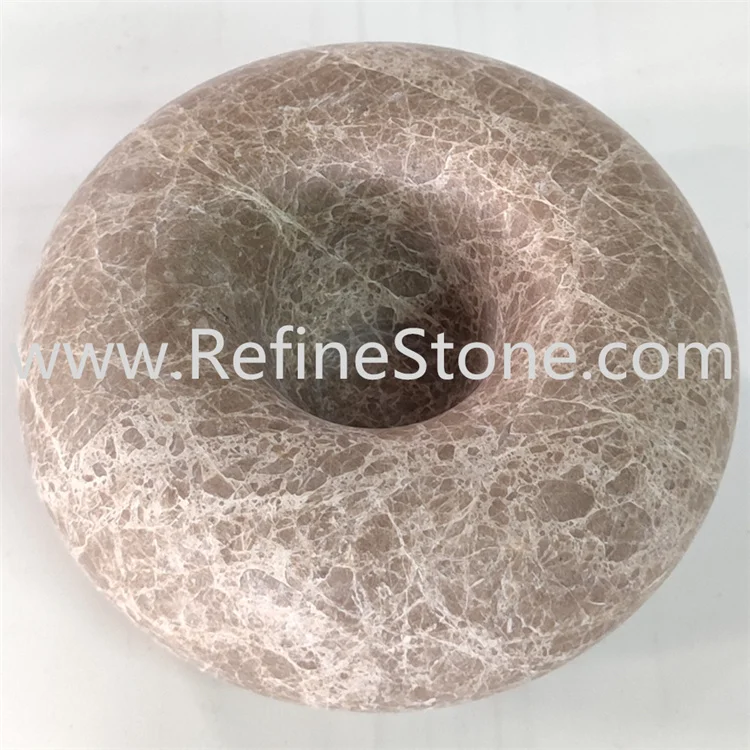 Luxury Natural travertine and onyx mixed color marble ashtray