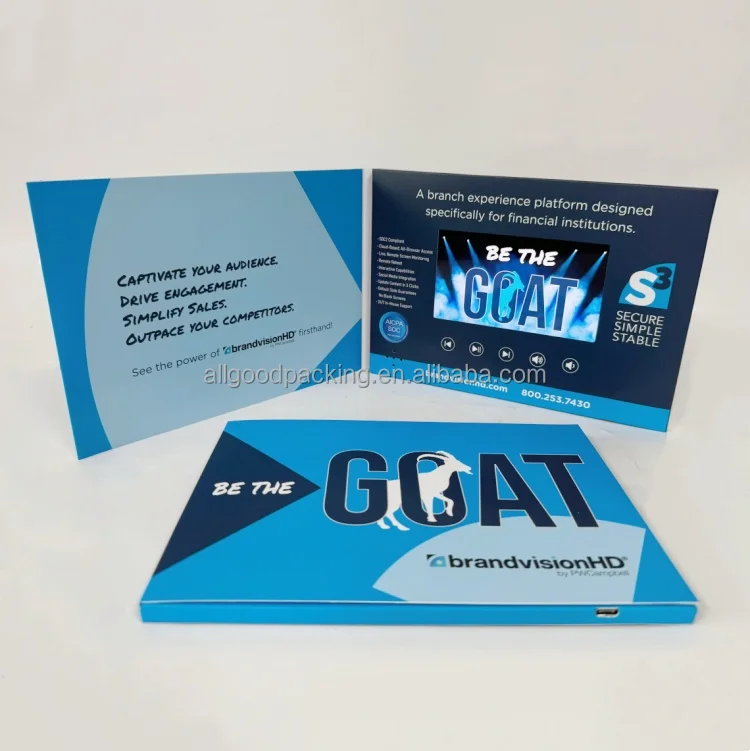 Customization Luxury lcd Business Card with Screen High Quality 4.3 Inch lcd Screen Video Brochure 4.3 for Business Marketing