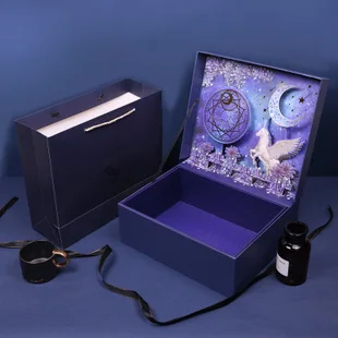 
Luxury Paprer Creative Bridesmaid Boxes 3D Star Unicorn Design Birthday Gift Box Packaging 