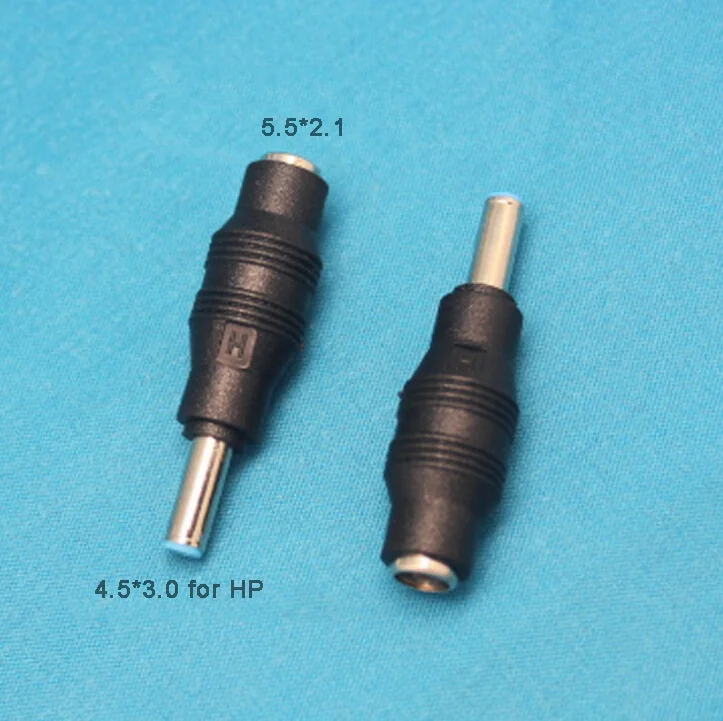DC 5.5*2.1mm Female to 4.5*3.0mm Male DC Power Jack Plug Adapter Connector for HP PC Laptop Camera Adapter etc.