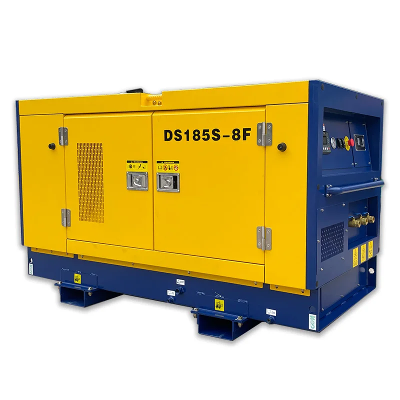 3.7m3 8bar 130CFM Stationary Screw Air Compressor Diesel Compressor by engine Perkins 404D-22