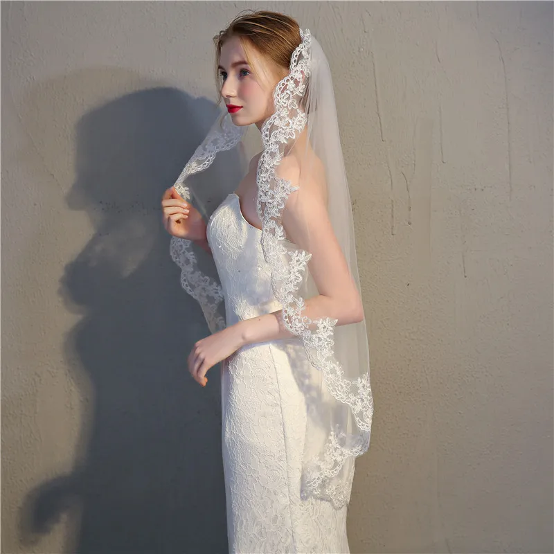 ROMANTIC Multiple Design Available New Simple Style Lace Bridal Veil For Wedding