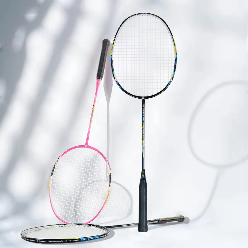 FAST SHIPPING  top quality lightweight 4U full carbon fiber graphite badminton racket including premium badminton racquet