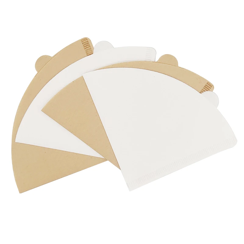 100pcs Wholesale Disposable Unbleached Cone Natural V60 Coffee Filter Paper