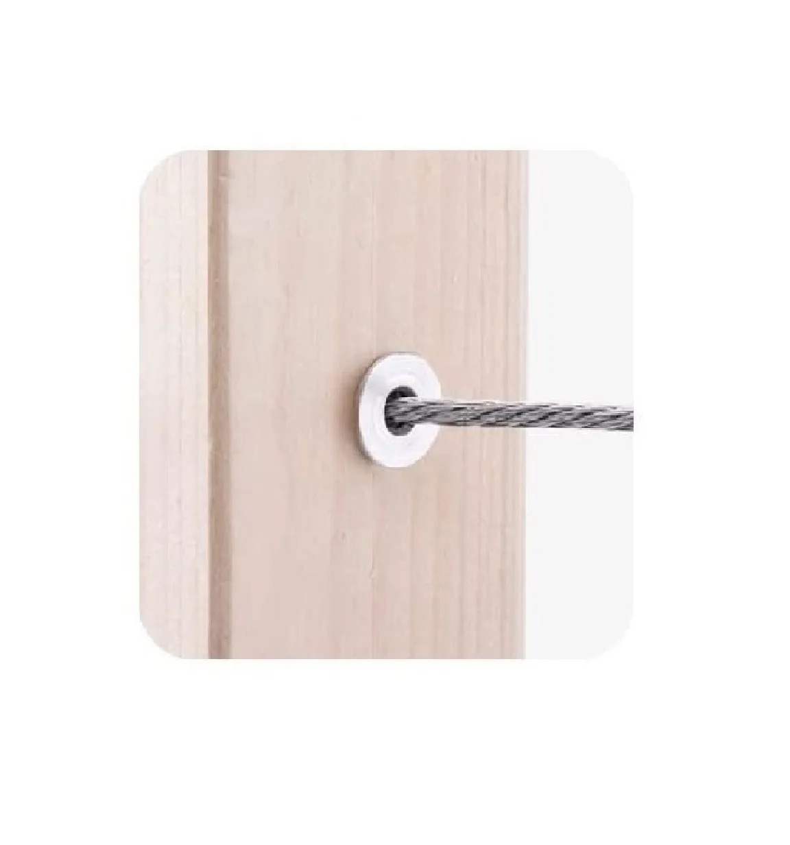 TAKA Cable Railing Kit Protector Sleeve Adhesive Grommet Protective for Wire Rope Posts Stainless Steel Cable Deck Stair Railing