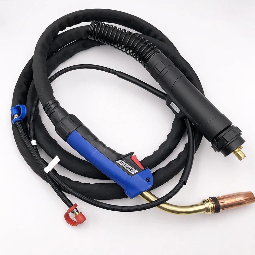 DEM MB501D 5M Water Cooled Binzel Type MIG Welding Torch with Euro Adapter Connector