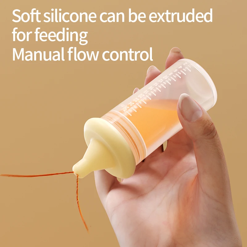 Manufactory OEM Baby Products Silicone Baby Bottle Nipples Syringe Food Feeder Dropper With Nipple Medicine Feeder For Children