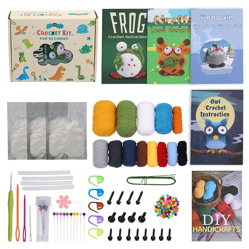 Funny Dolls Premium Amigurumi Yarn Diy Crafts Crochet Kit for Beginners