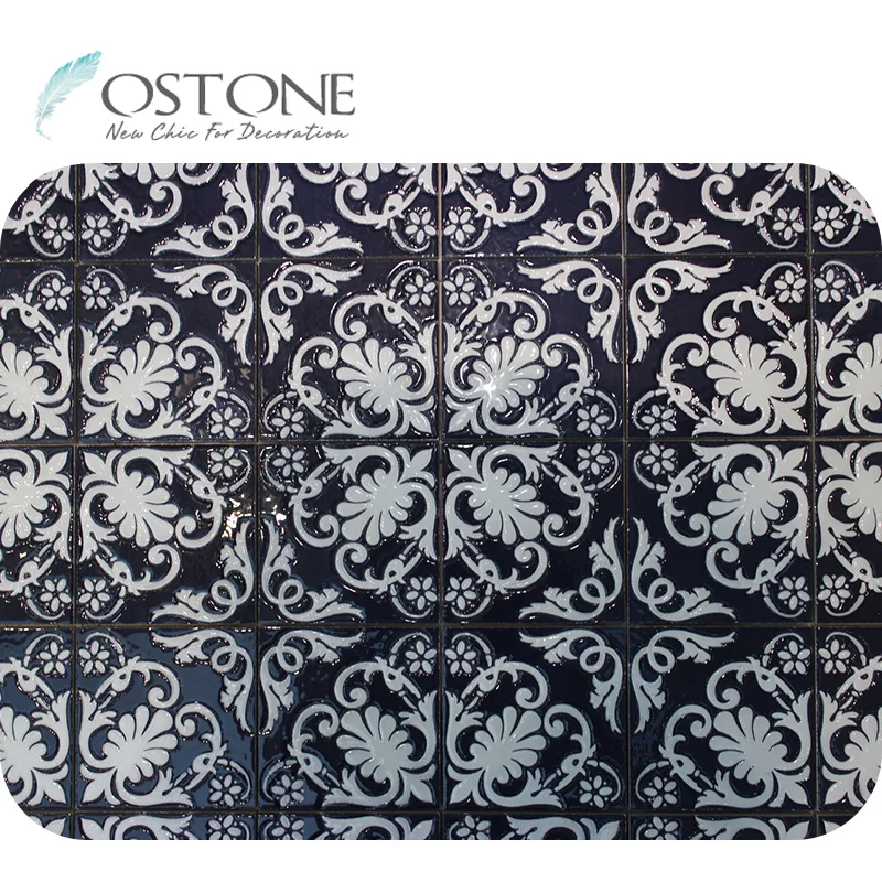 Manufacture China Flower Pattern Ceramic Decorative Floor Tile For Living Room