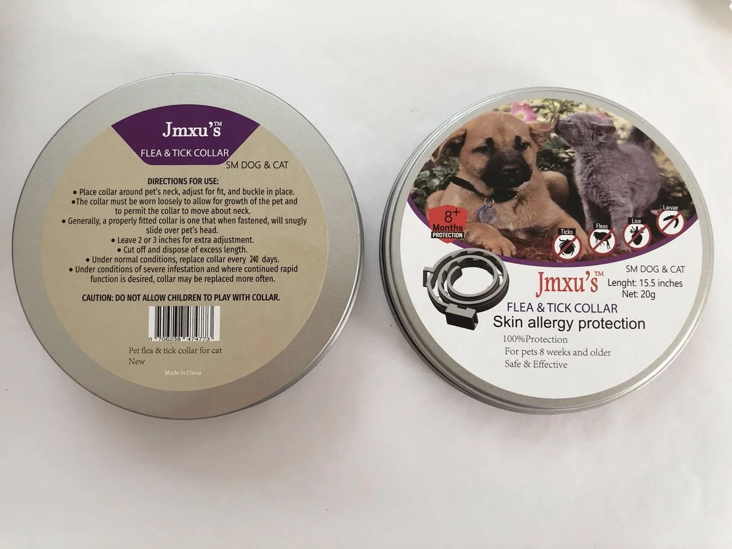 8 months protection waterproof  thermostable odorless allergy free Flea and tick collars for dogs and cats